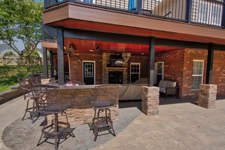 Beautiful Hardscape and Outdoor Living Space by Deck Creations in Hampton Roads, VA
