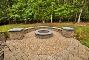 Beautiful Stone Outdoor Fire Pit Design in Charlottesville VA