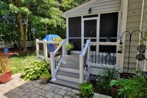 Backyard Screened Porch and Custom Deck by Deck Creations in Richmond, Williamsburg, Charlottesville and Hampton Roads VA