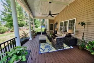 Large Deck Design with Outdoor Furniture by Deck Creations in Richmond, Williamsburg, Charlottesville, Hampton Roads VA
