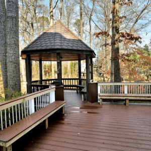 Cozy Gazebo and Deck designed and built by Deck Creations in Virginia.