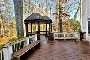 Cozy Gazebo and Deck designed and built by Deck Creations in Virginia.