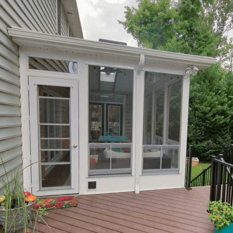 Sunroom from the Outside in Richmond, VA | Deck Creations