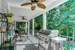 Deck with an Outdoor Fan and Grill in Virginia