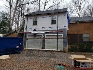 Everlast siding installation project by Deck Creations.